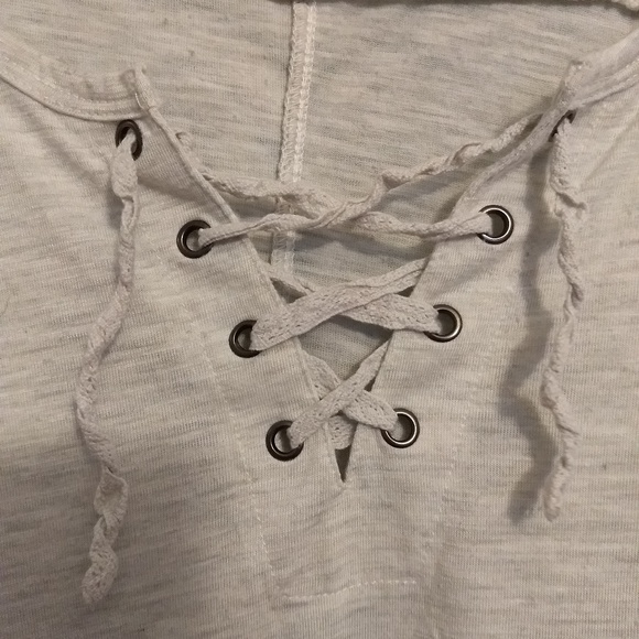 Lace Detail 3/4 Sleeve Raglan Top Size 3 Runs Small - Picture 3 of 8